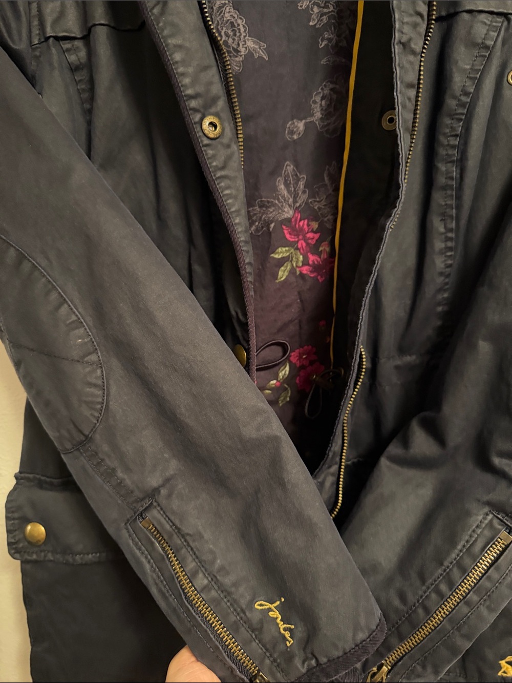 Joules Women’s lined Wax Jacket Size US 2 - Picture 5 of 7
